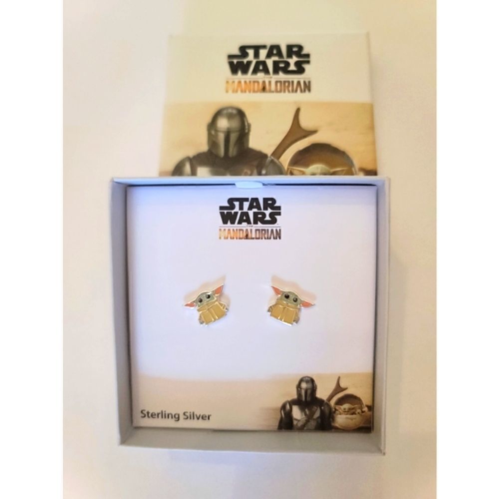 Disney The Child Mandalorian sterling silver post Earrings
